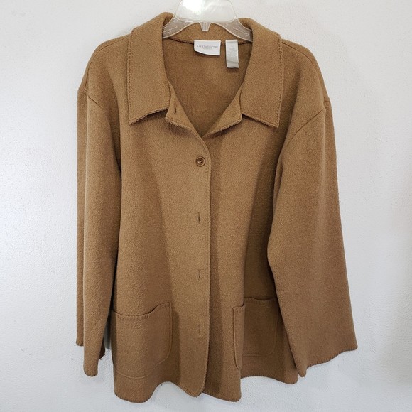 Liz Claiborne 100% Wool Blazer / Jacket with Square Front Pockets; Size Large - Picture 6 of 7
